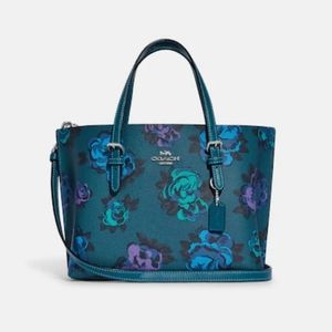 Coach Blue Floral Satchel
